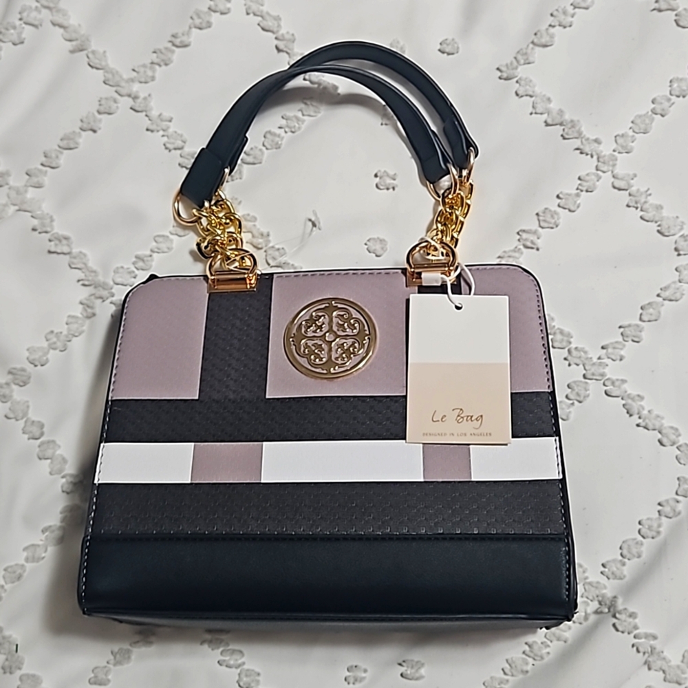 Le Bag Handbag/Purse in Black/ Grey/ White